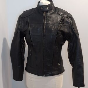 Screaming Eagle Motorcycle Biker Black Leather Jacket